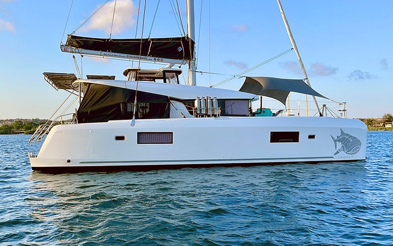 Sun Shades Up - 2019 Lagoon 42